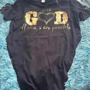 NYC Black Cotton Blend Top